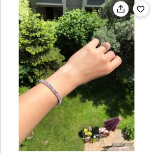 14k Gold Plated Diamond Tennis Bracelet - 6.5 inch